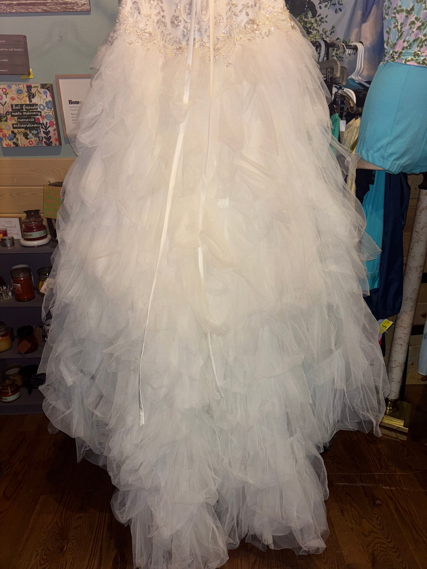 GORGEOUS NEVER WORN DAVIDS BRIDAL SZ 12