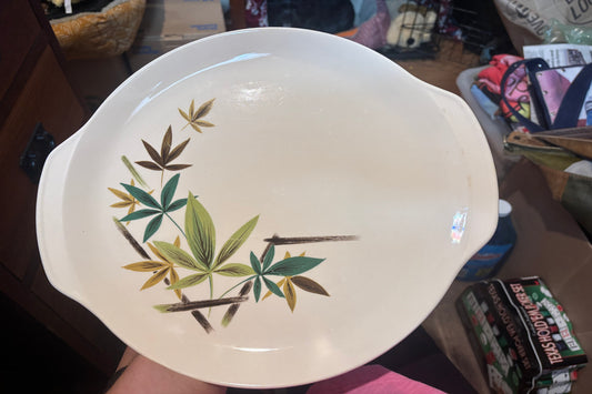 WOODLAND DINNERWARE VTG HANDLED PLATTER