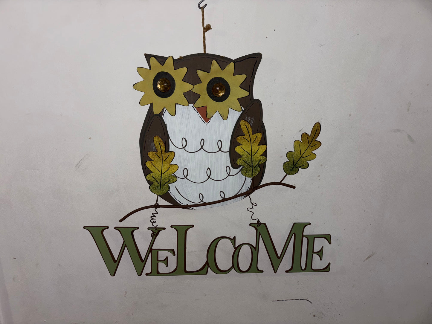 CUTE! LG OWL WELCOME SIGN