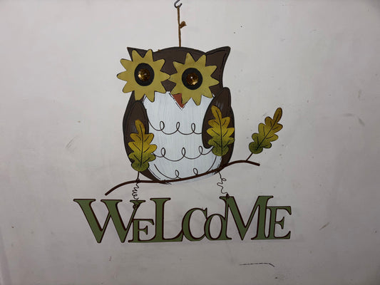 CUTE! LG OWL WELCOME SIGN