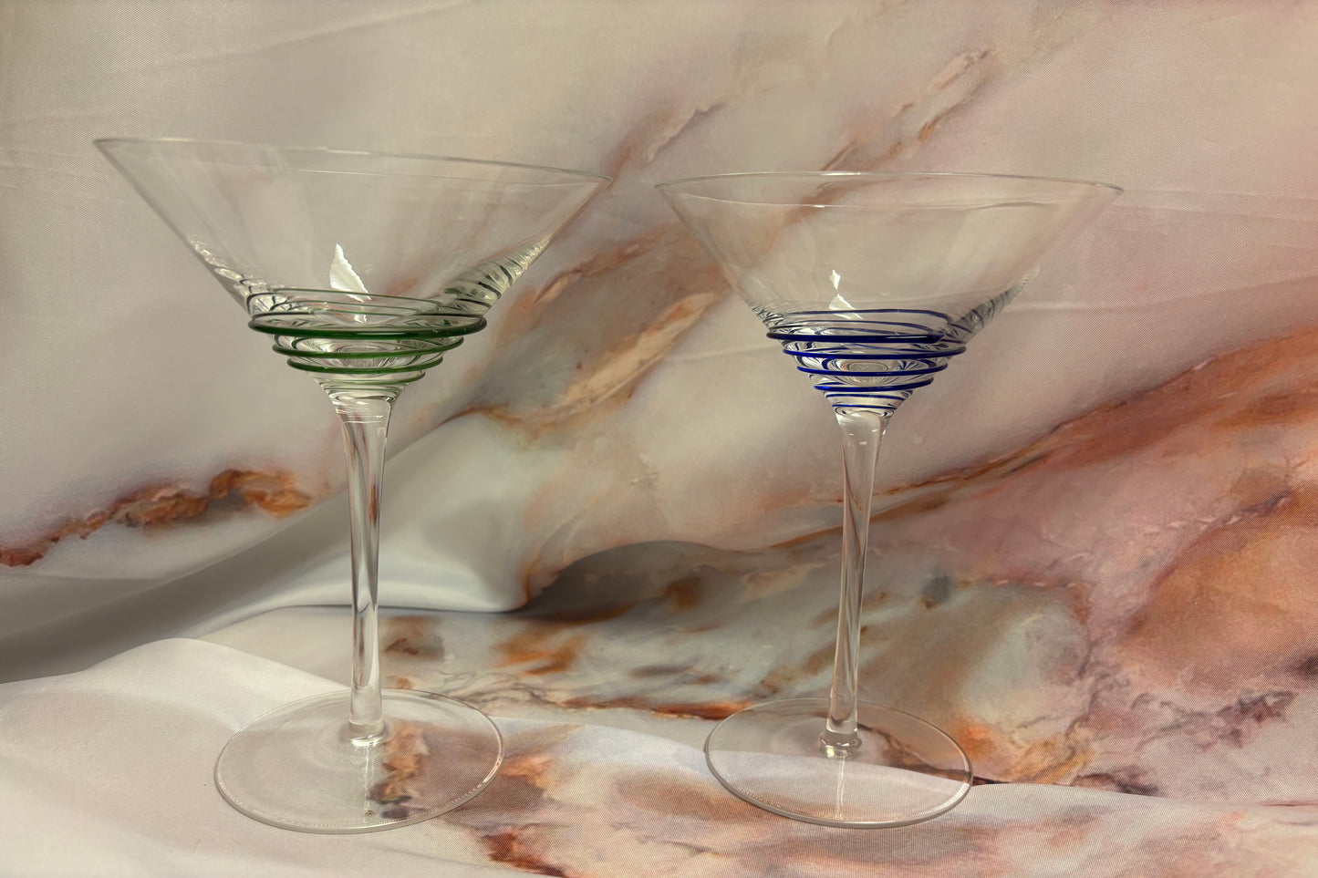 PIER 1 "ELEGANT COIL 2" MARTINI GLASS PR