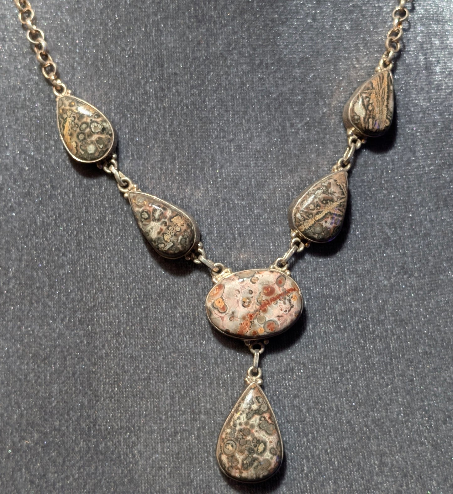 925 SS & LEOPARD SKIN JASPER