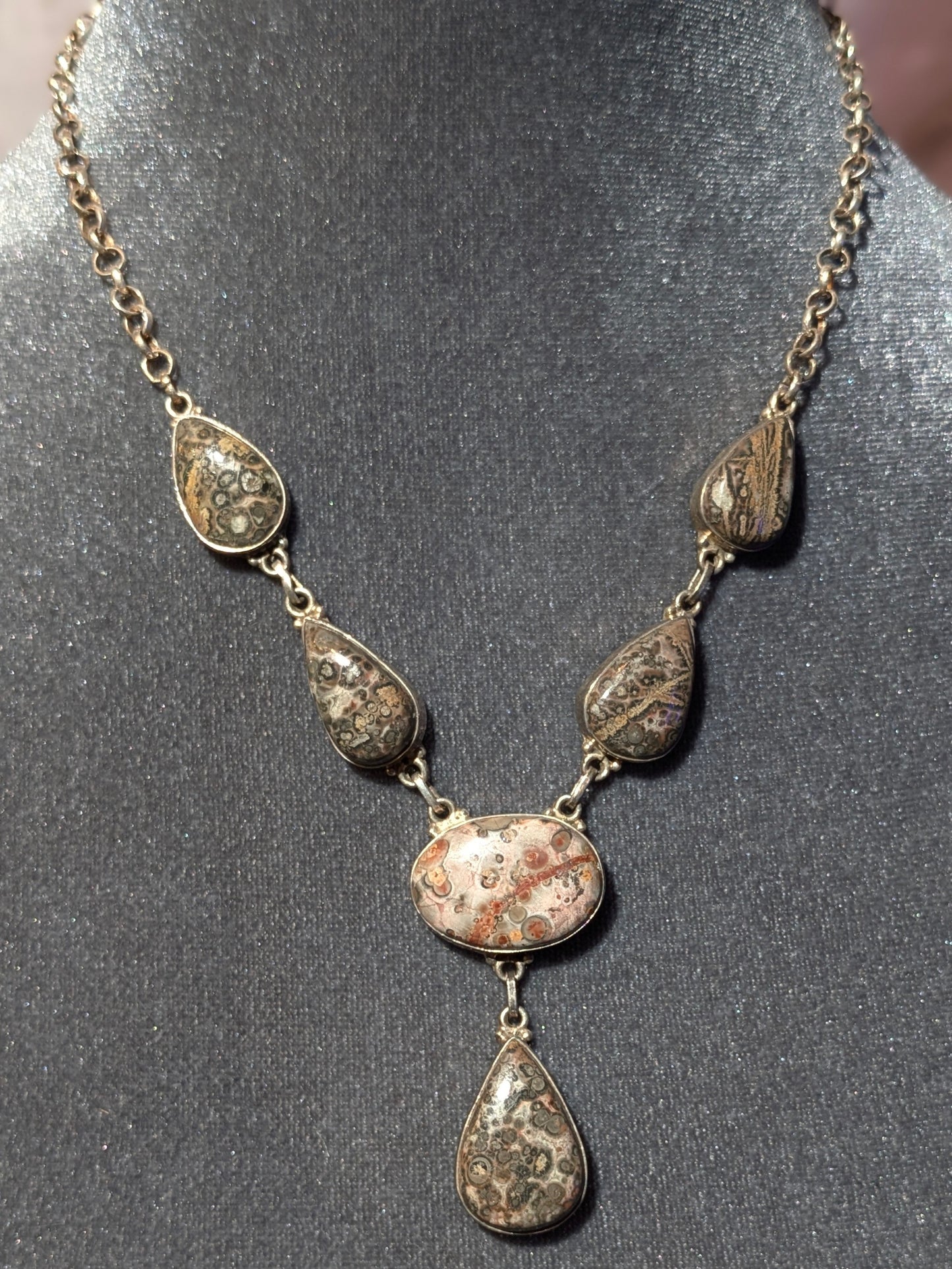 925 SS & LEOPARD SKIN JASPER