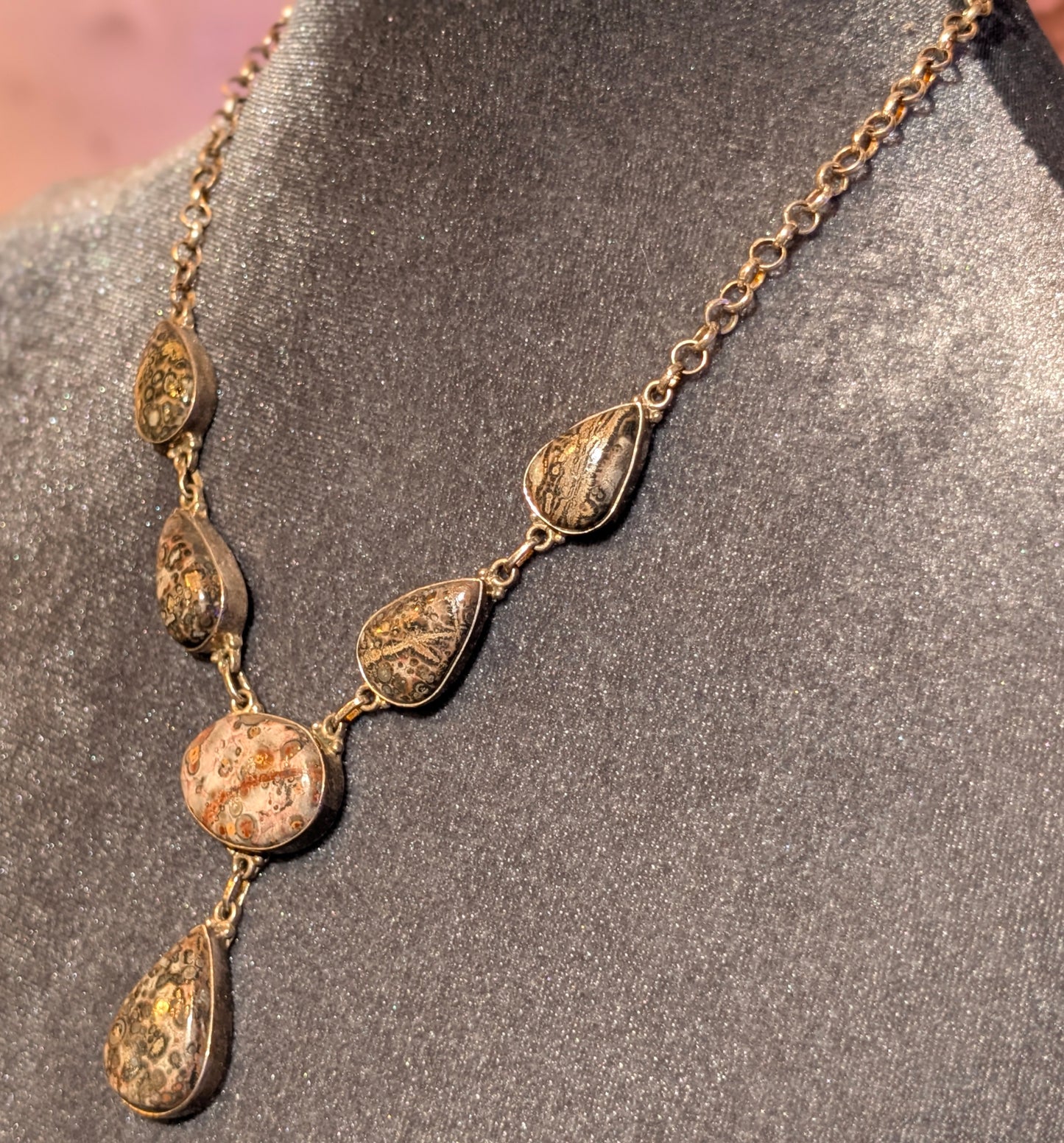 925 SS & LEOPARD SKIN JASPER