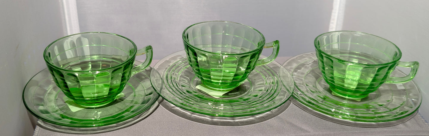 URANIUM TEACUP/SAUCER