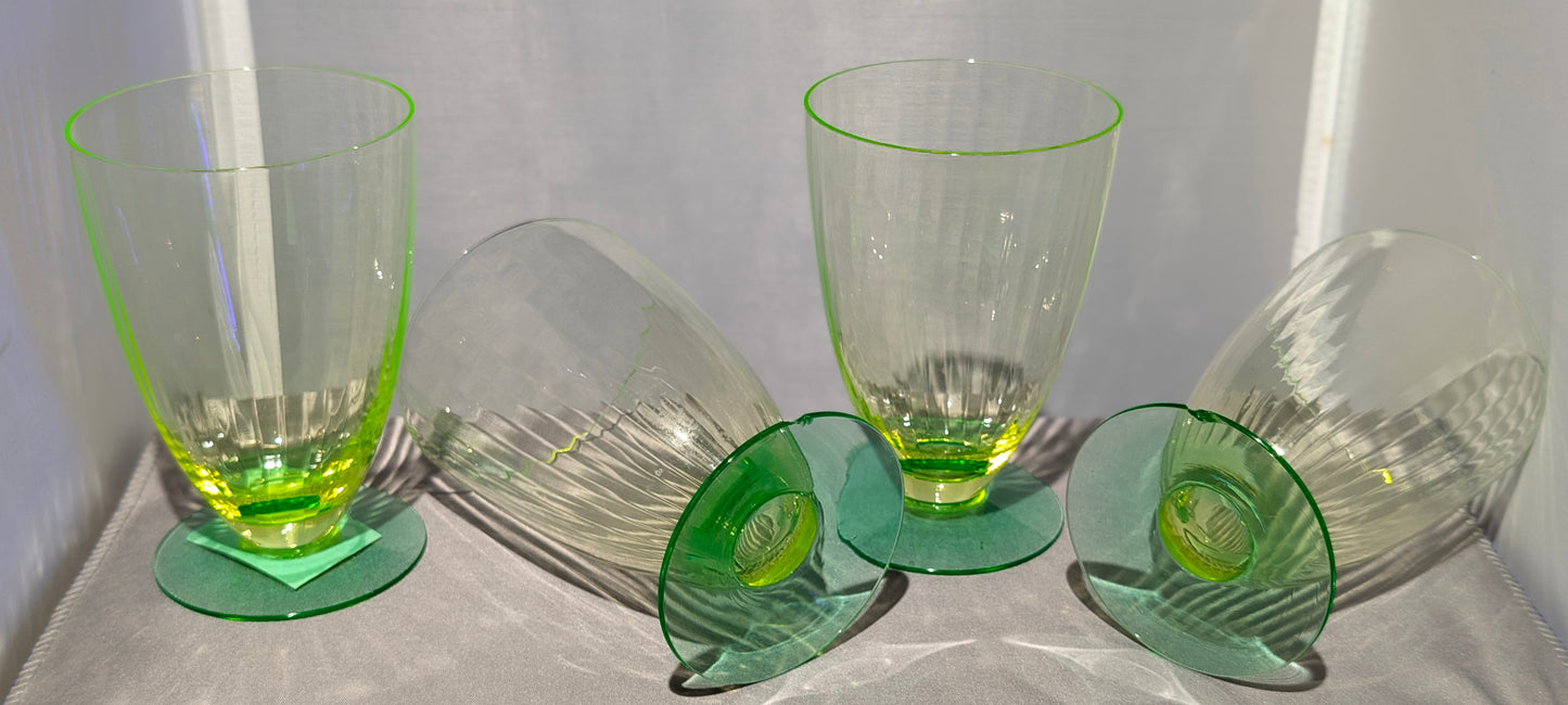 SET OF 2 HAZEL ATLAS PARFAIT GLASSES