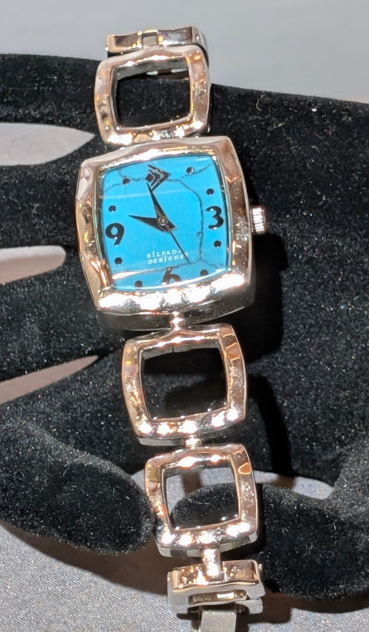 925 RET SILPADA SQUARE LINK WATCH