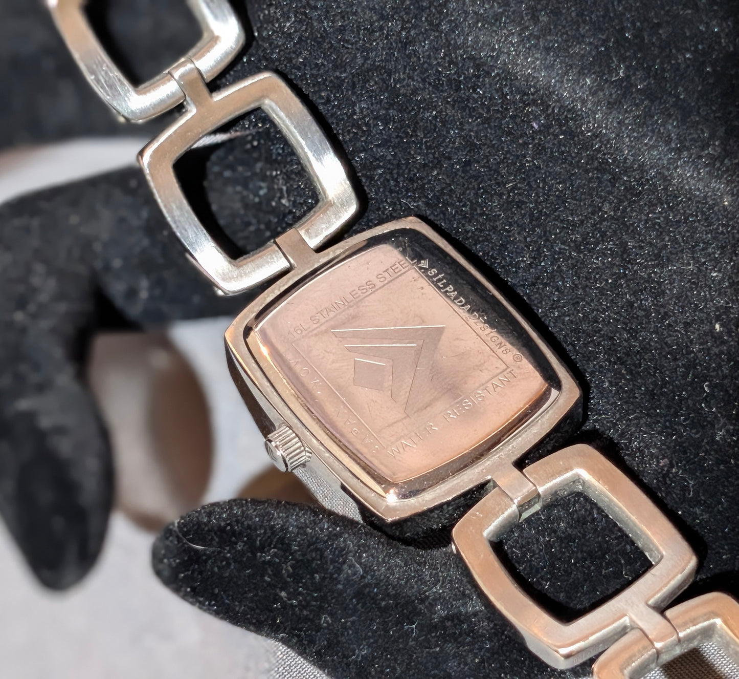 925 RET SILPADA SQUARE LINK WATCH