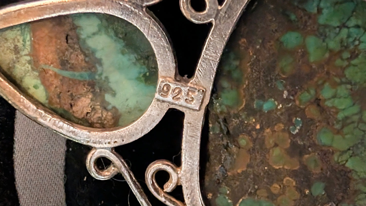 SS FOX TURQUOISE & CORAL PENDANT