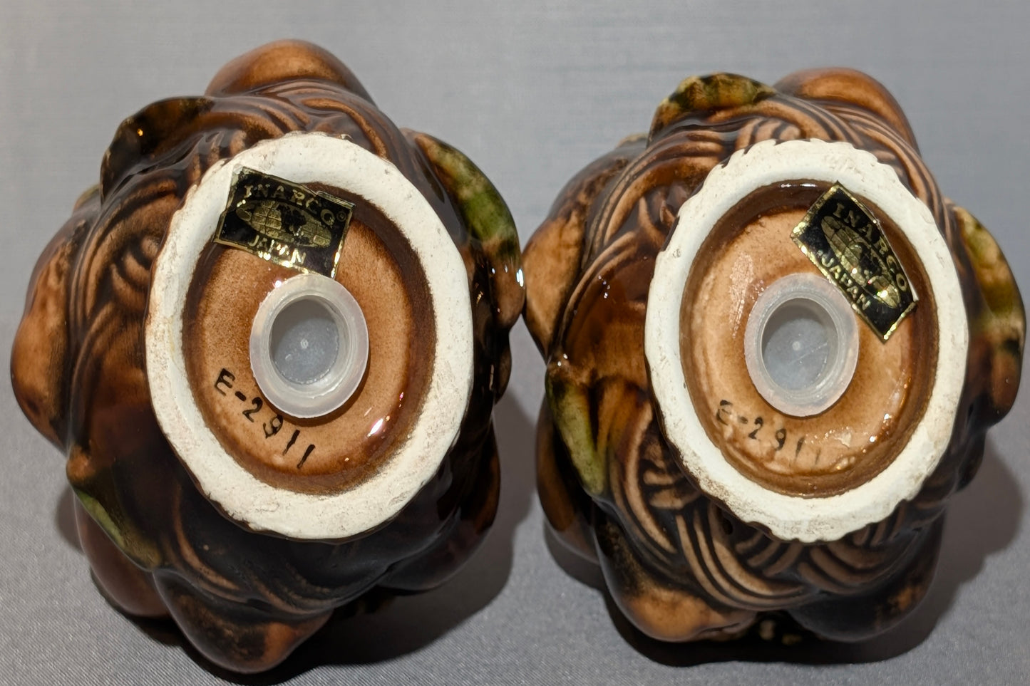 VTG 1960 INARCO FRUIT BASKET S&P SHAKERS