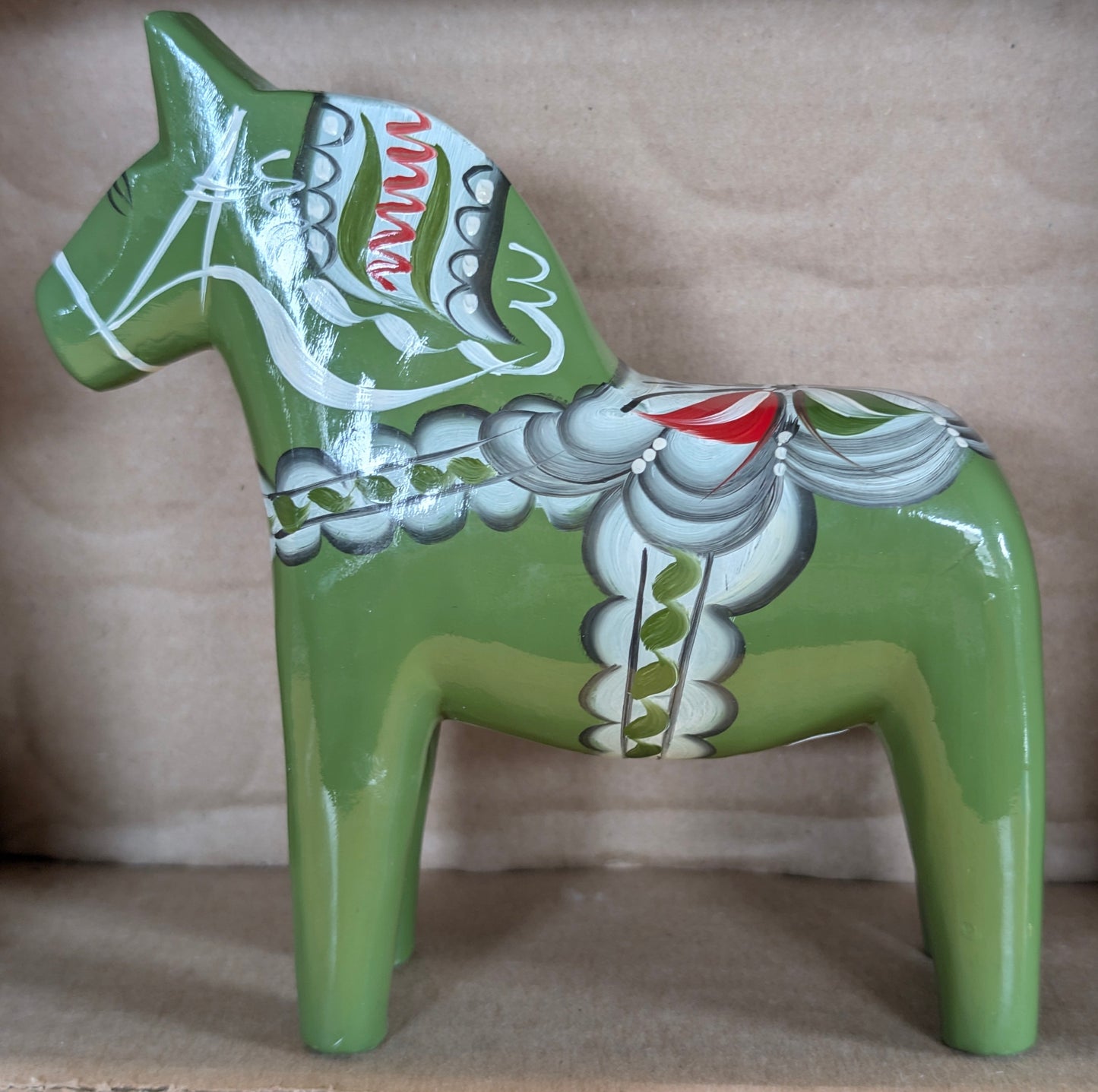 RARE! GREEN SWEDISH DALA HORSE