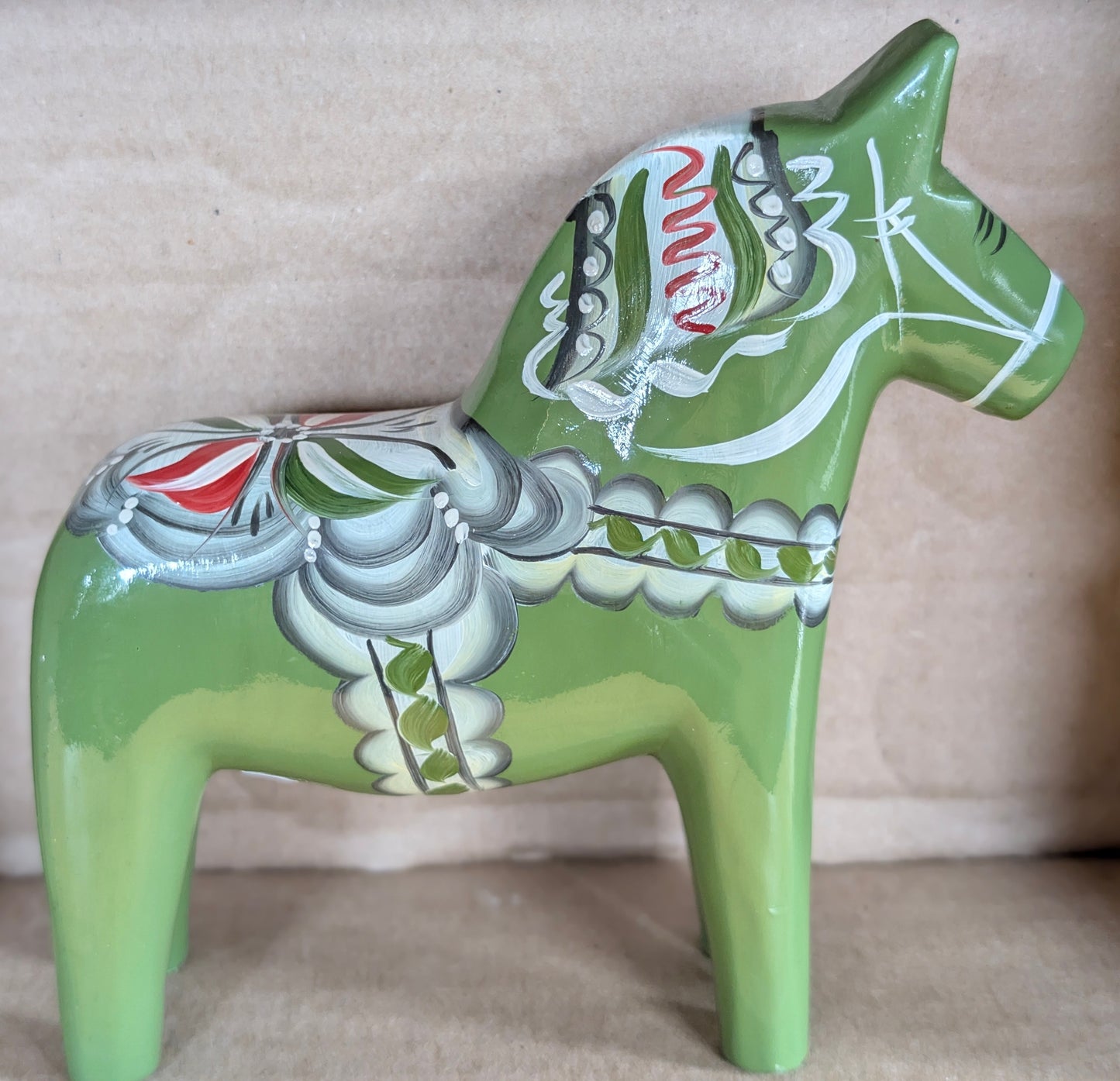 RARE! GREEN SWEDISH DALA HORSE