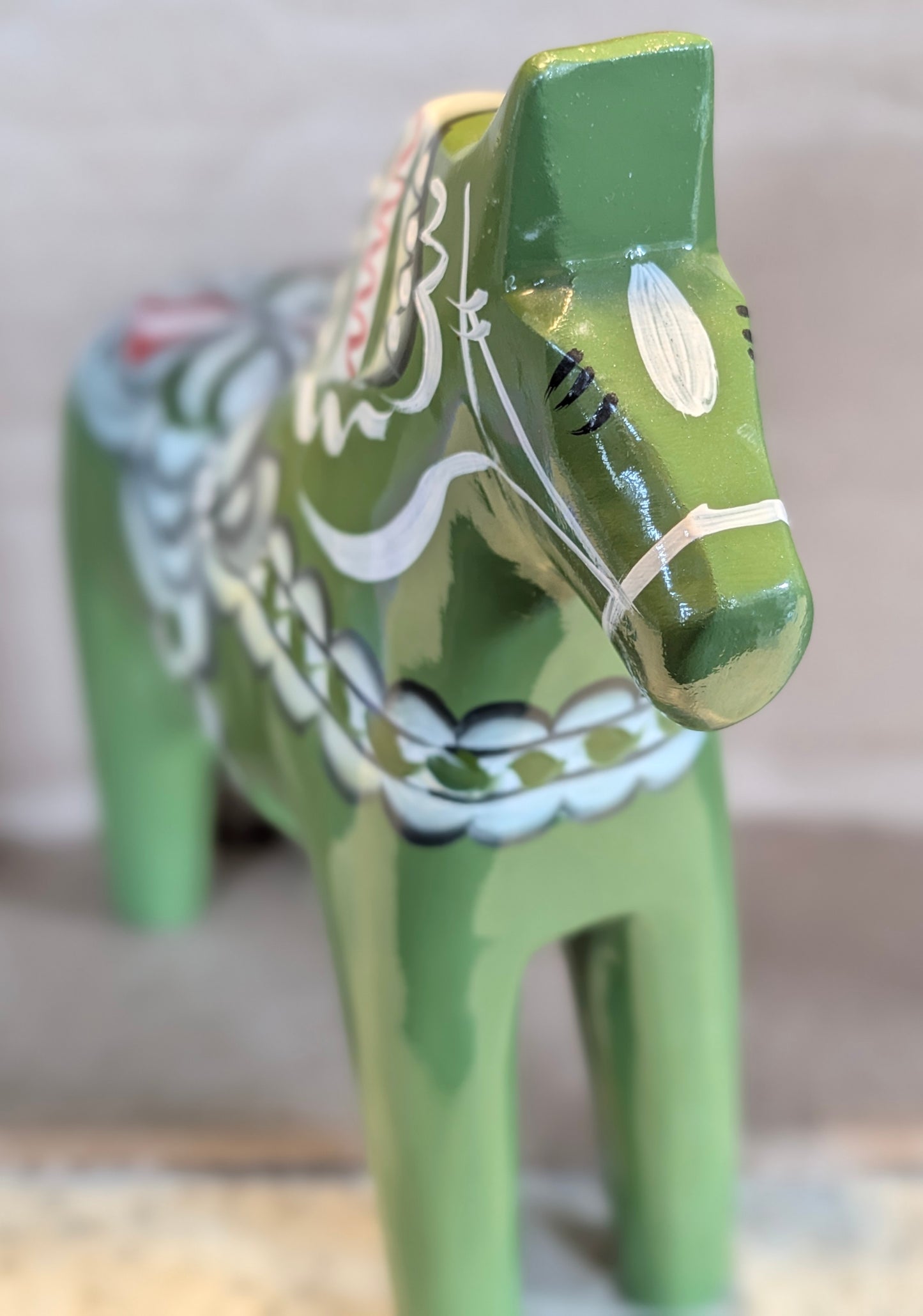 RARE! GREEN SWEDISH DALA HORSE