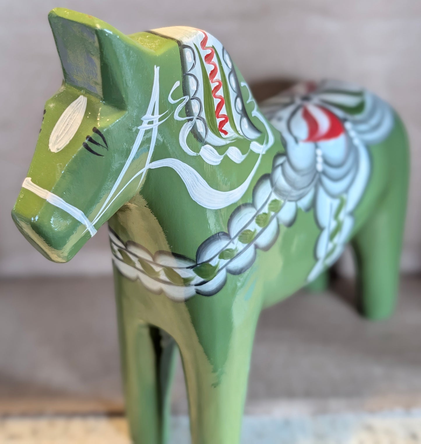 RARE! GREEN SWEDISH DALA HORSE