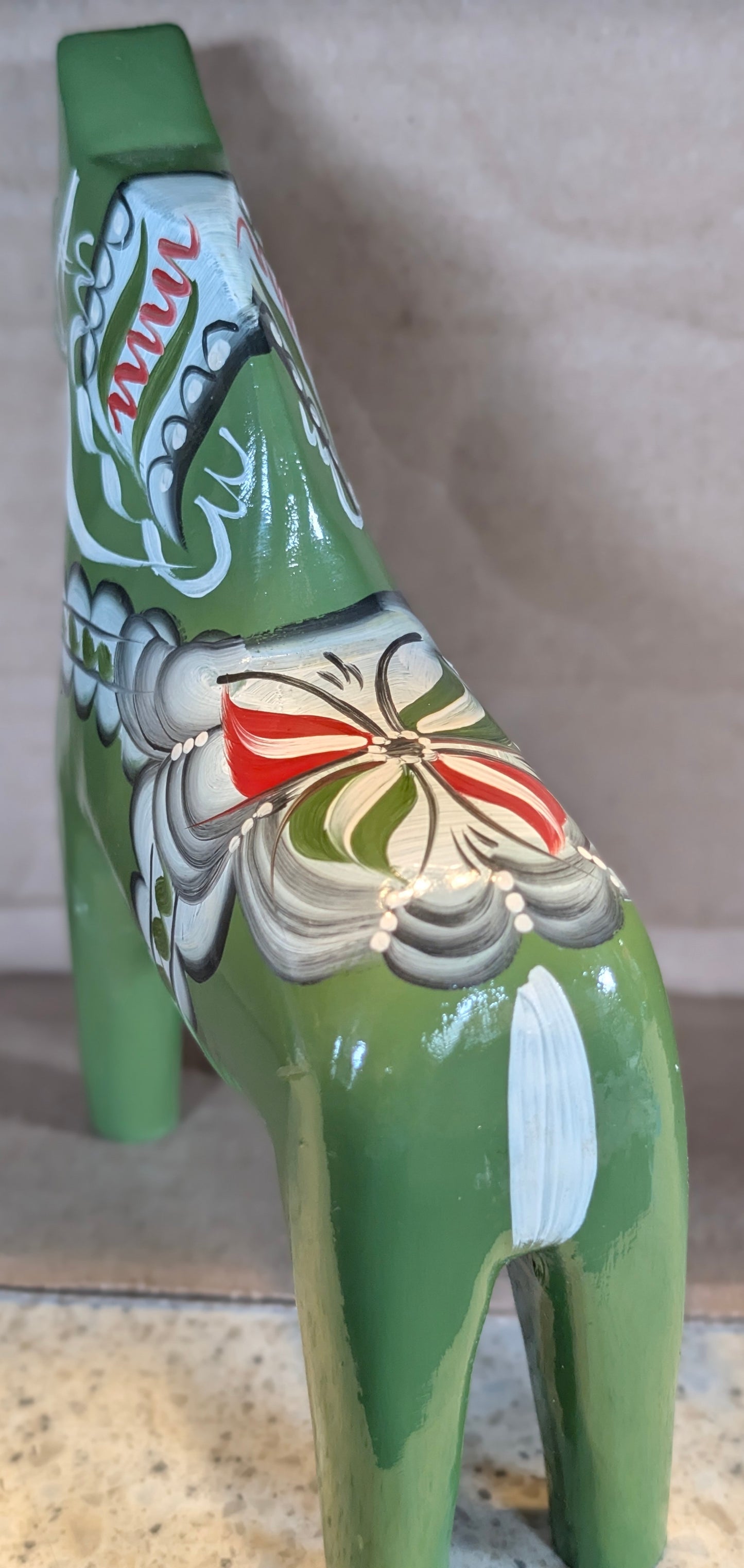 RARE! GREEN SWEDISH DALA HORSE