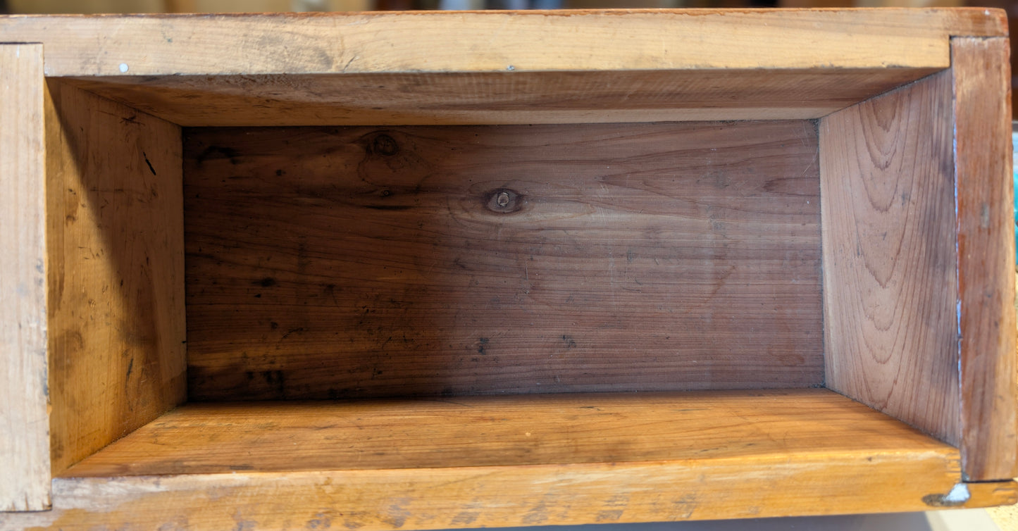 ANTIQUE 1850'S INDUSTRIAL SM WOOD CRATE