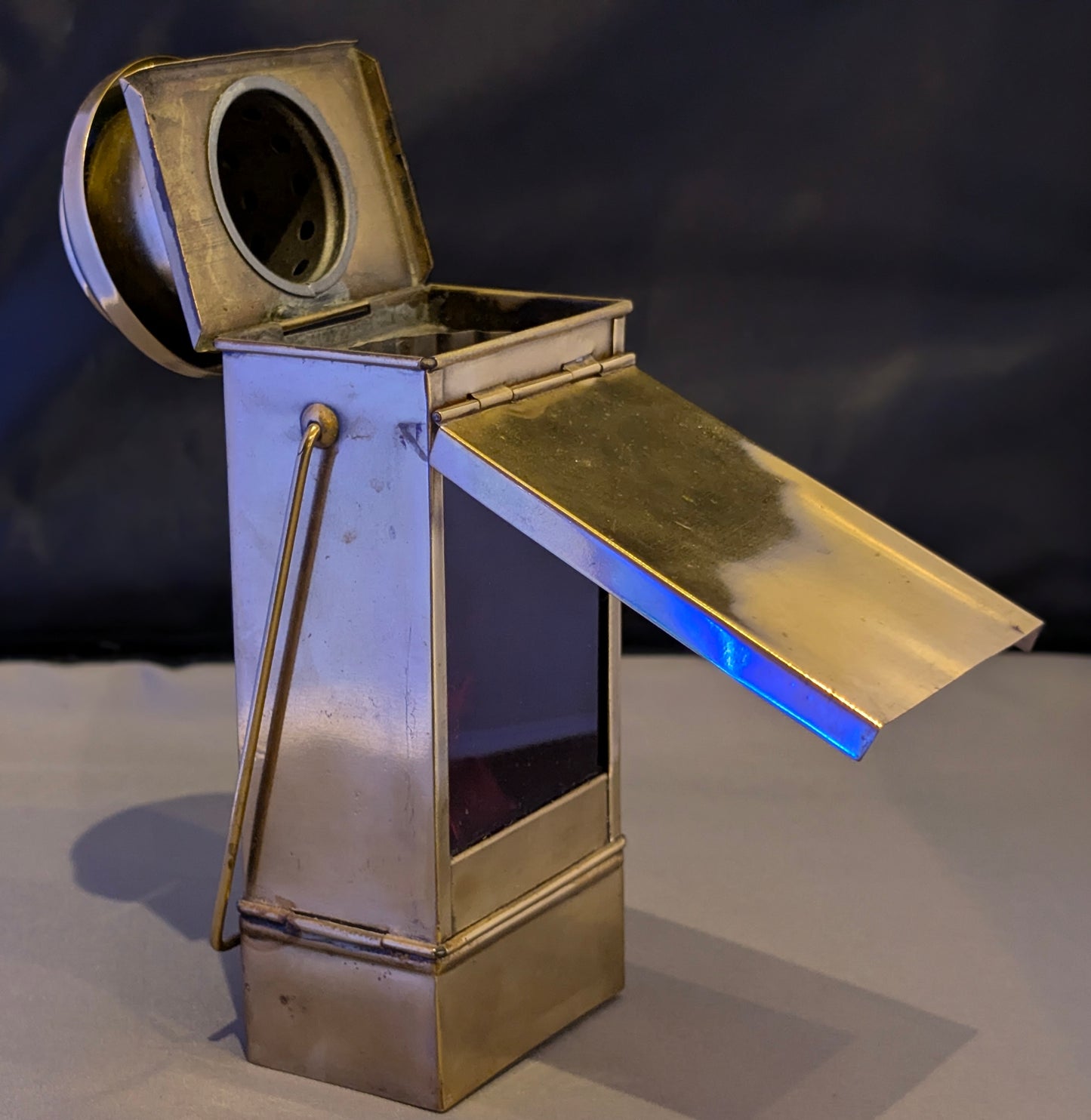 1890-1910 VTG BRASS DARKROOM SAFE LIGHT