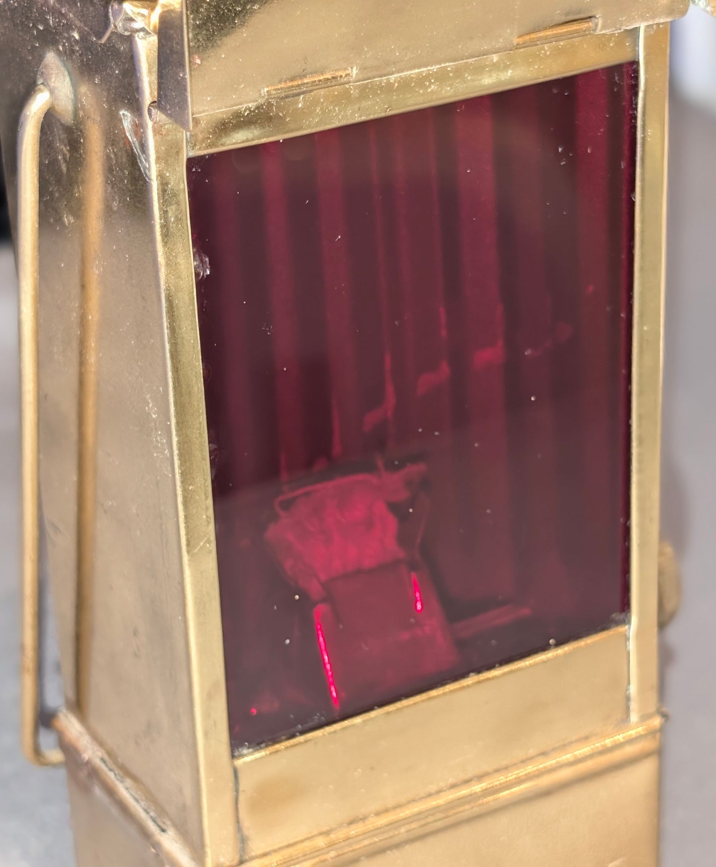 1890-1910 VTG BRASS DARKROOM SAFE LIGHT