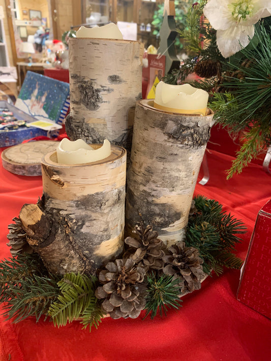 NORTHWOODS CENTERPIECE 3 BIRCHBARK