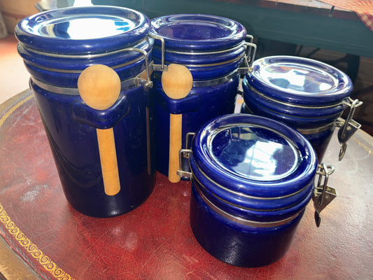 VTG LOCKING COBALT CANISTER SET